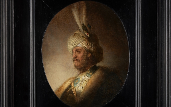 Tronie of a Man in an Oriental Costume by Circle of Rembrandt  