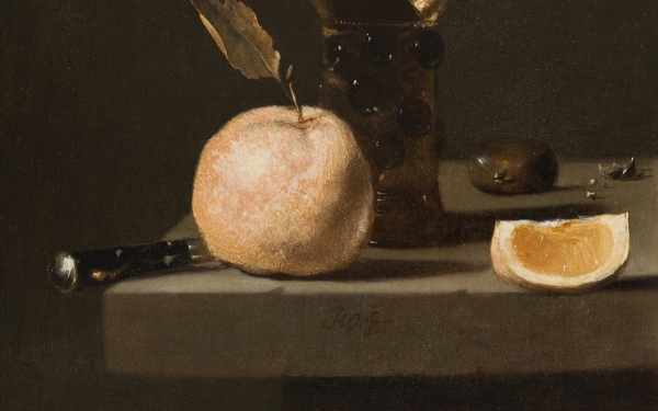 Still Life with a Roemer, an Orange and a Chestnut by Juriaen van Streeck
