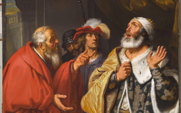 King David Rebuked by the Prophet Nathan by Lambert Jacobsz